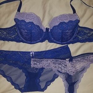 VS bra and panty set.